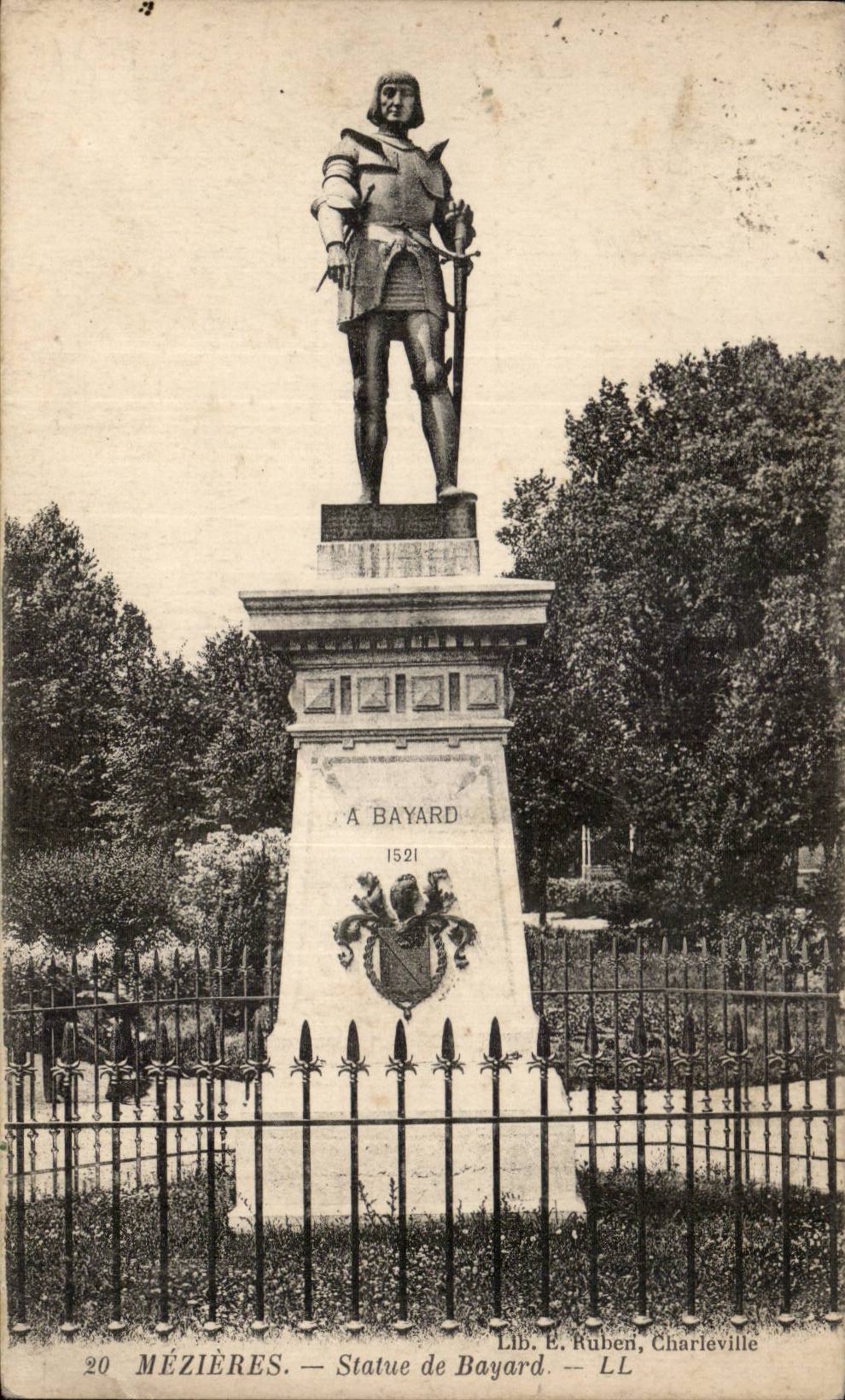 CPA Wand-Statue von Bayard