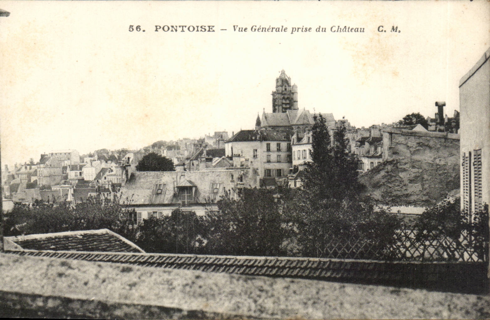 Pontoise CPA die Ansicht vertreten vom Schloss