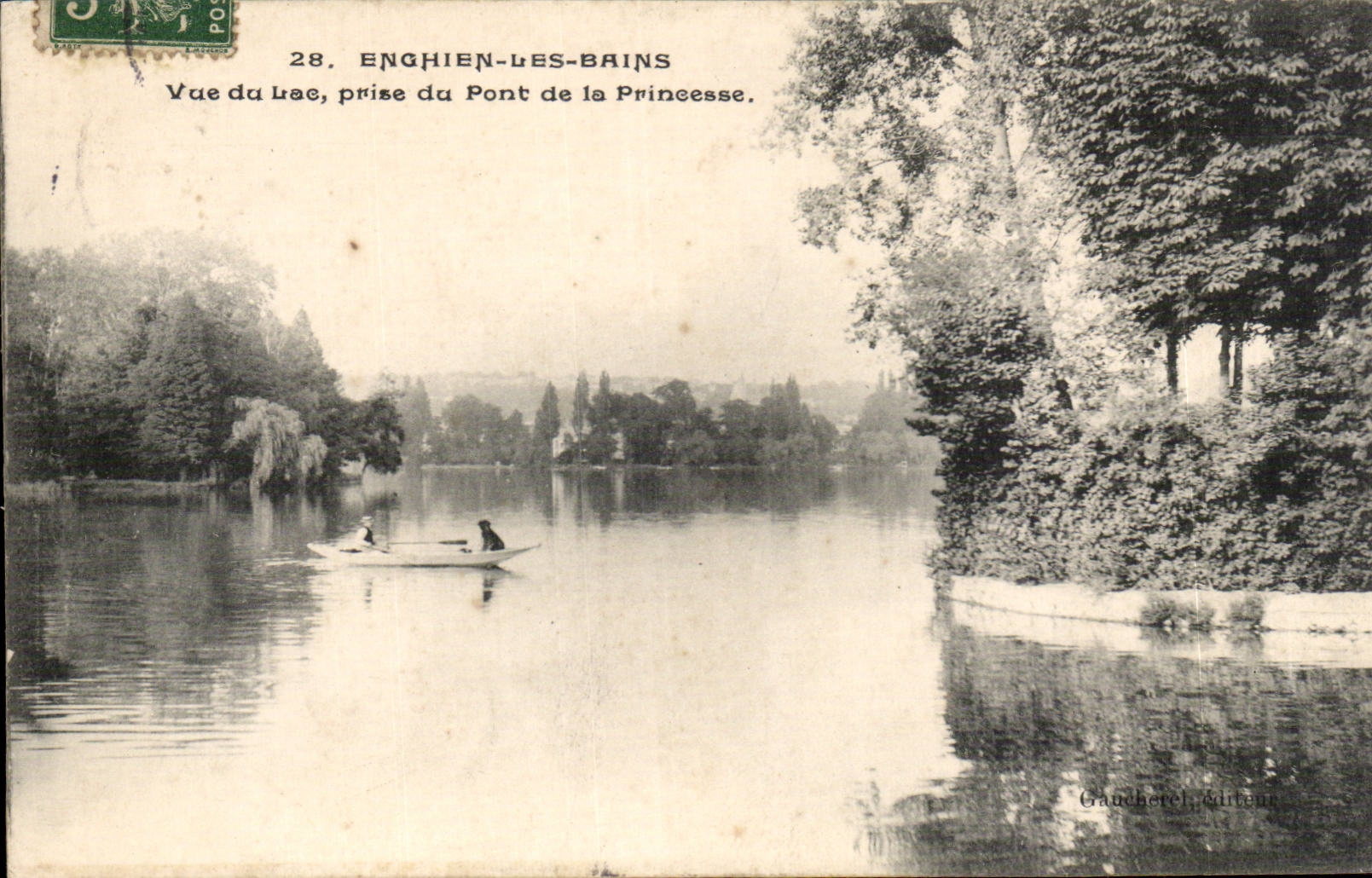 CPA Enghien les Bains Seen of the lake taken of the bridge of the princess