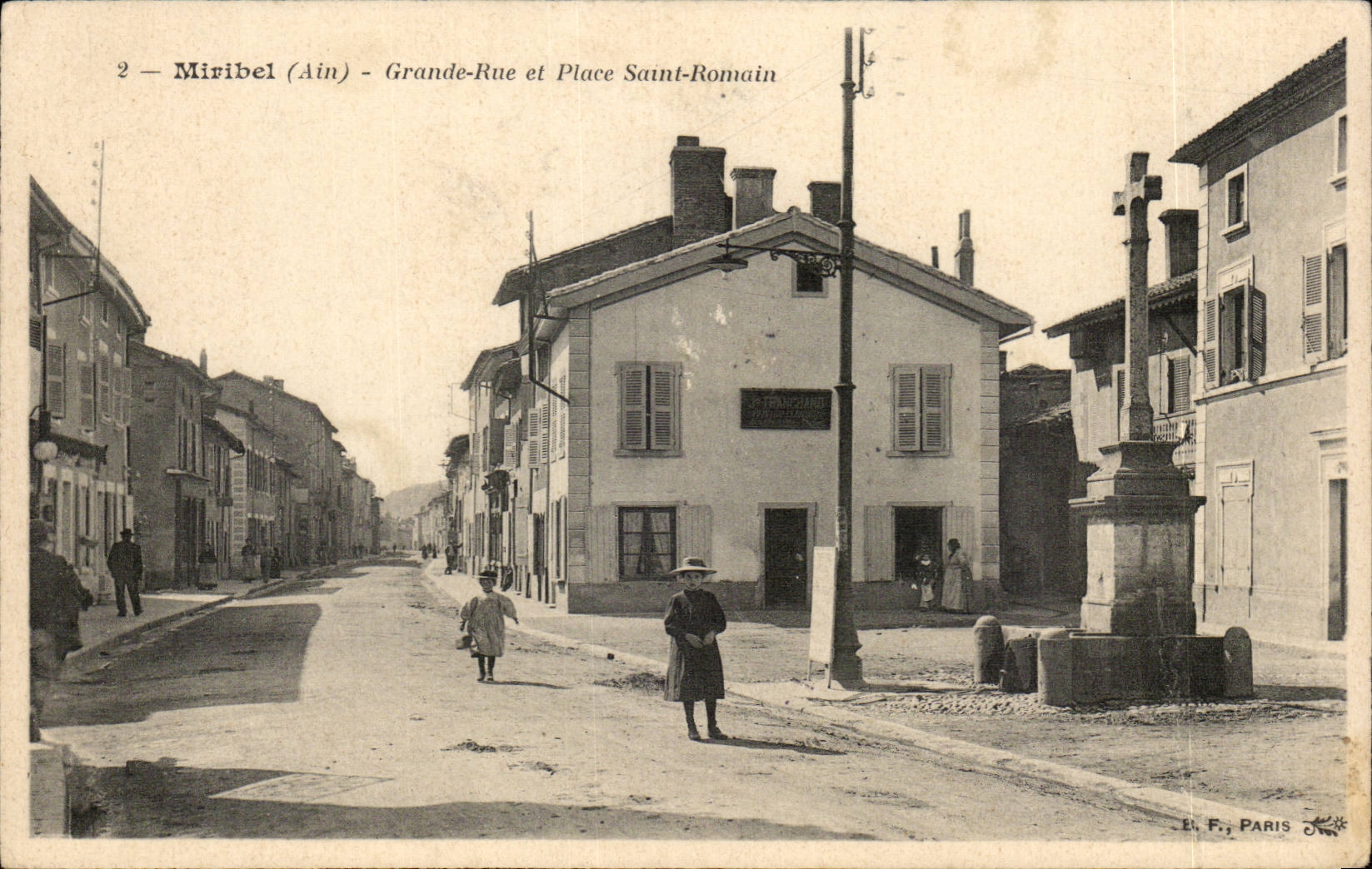 CPA Miribel Main street and place Saint Romain