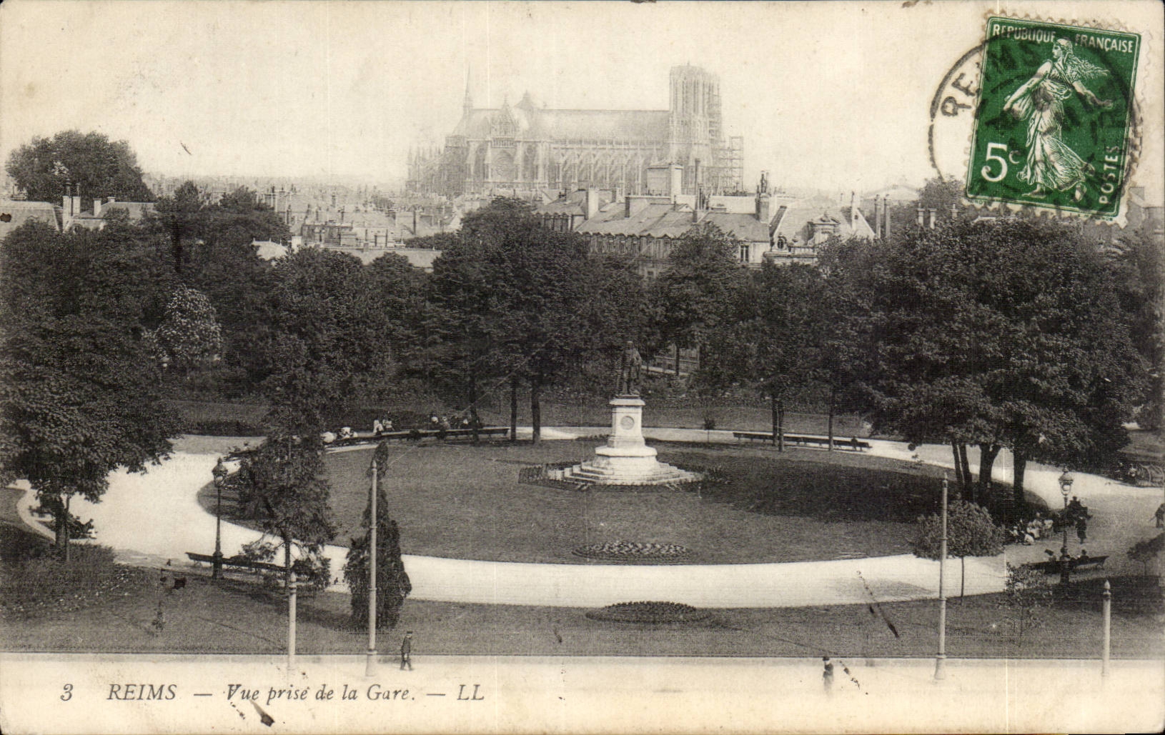 CPA Reims Seen from of the station
