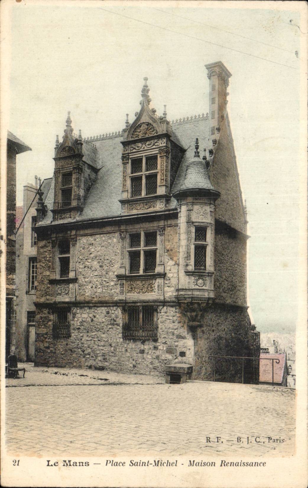 CPA the mans Place Saint Michel House Renaissance