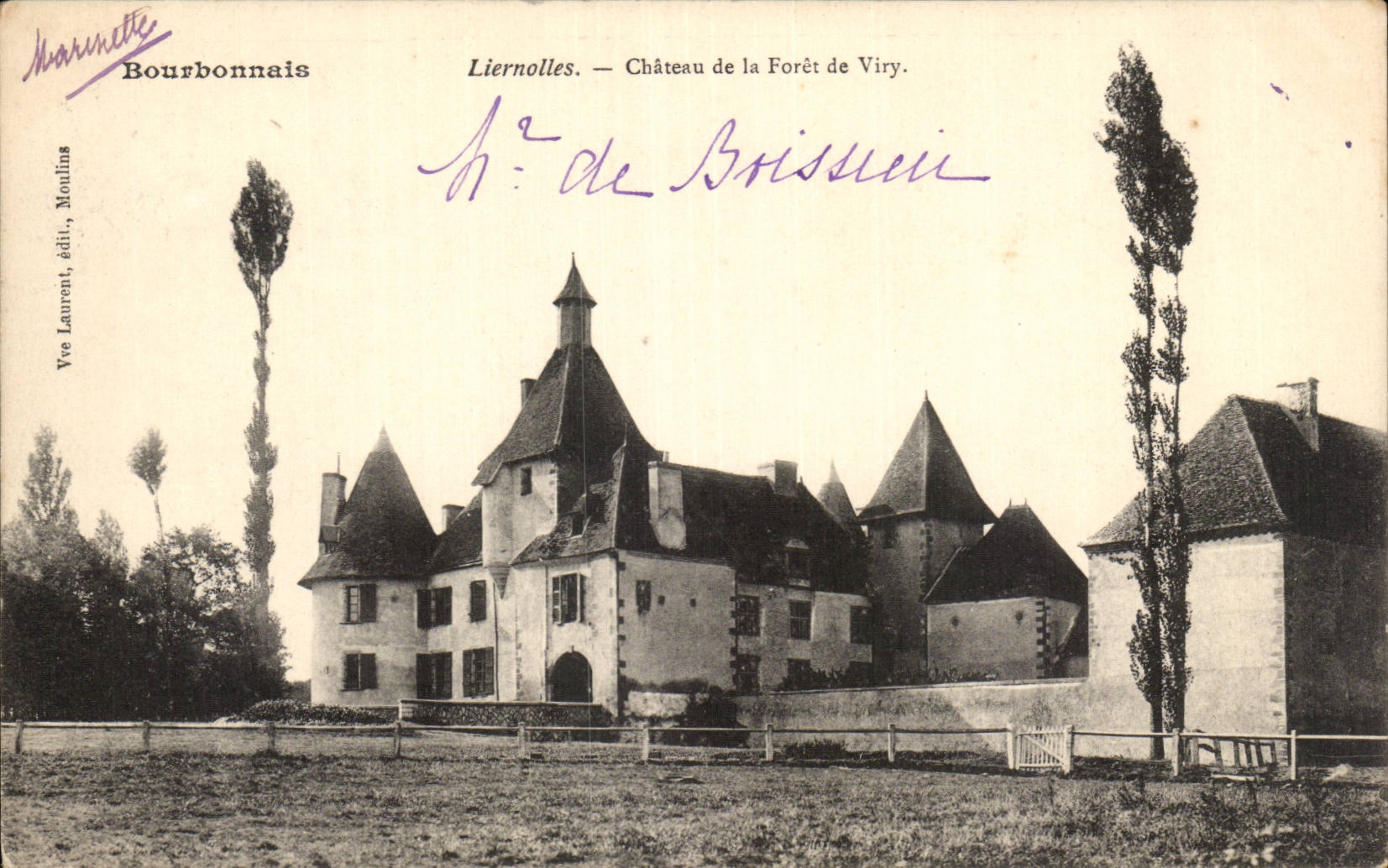CPA Liernolles Castle of the drill of Viry