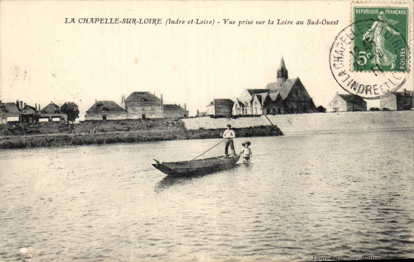CPA La Chapelle sur loire Vue prise sur la loire au Sud Ouest