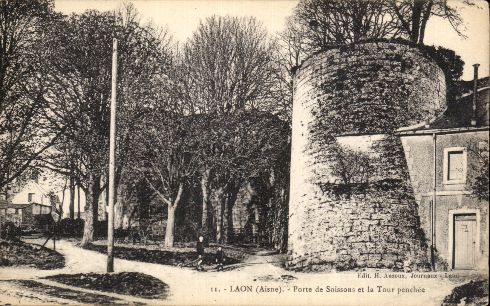Laon CPA Gate of Soissons and the leaning tower
