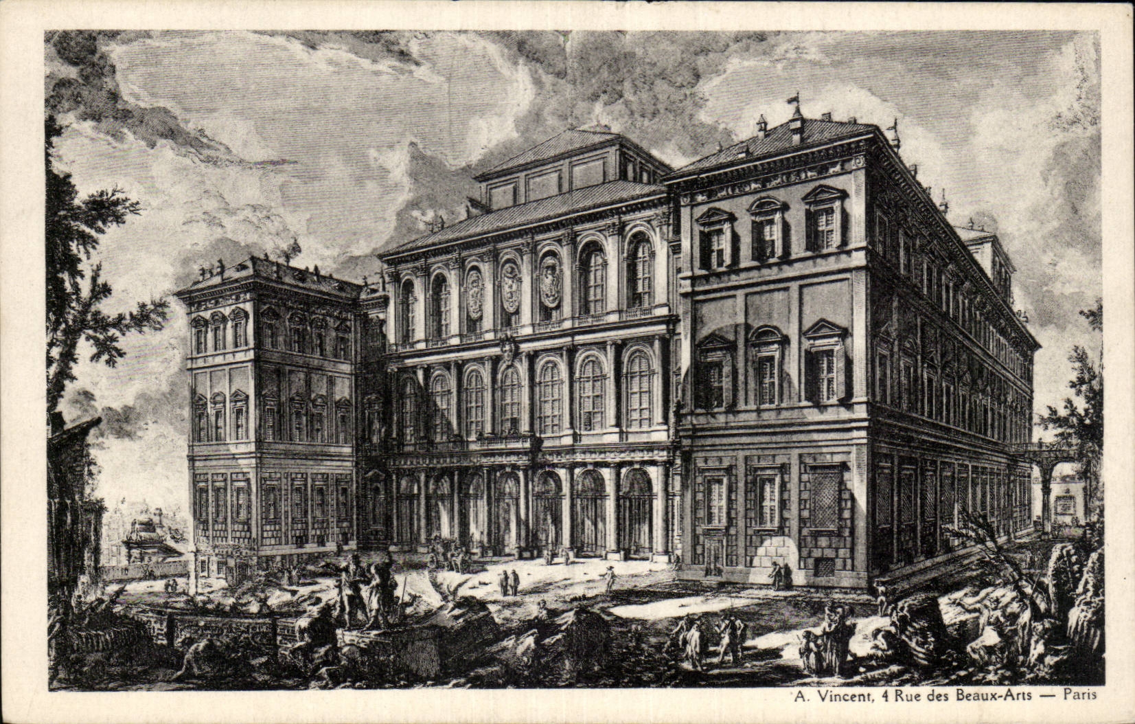 CPA Seen artistic Paris Street of Beautiful arts