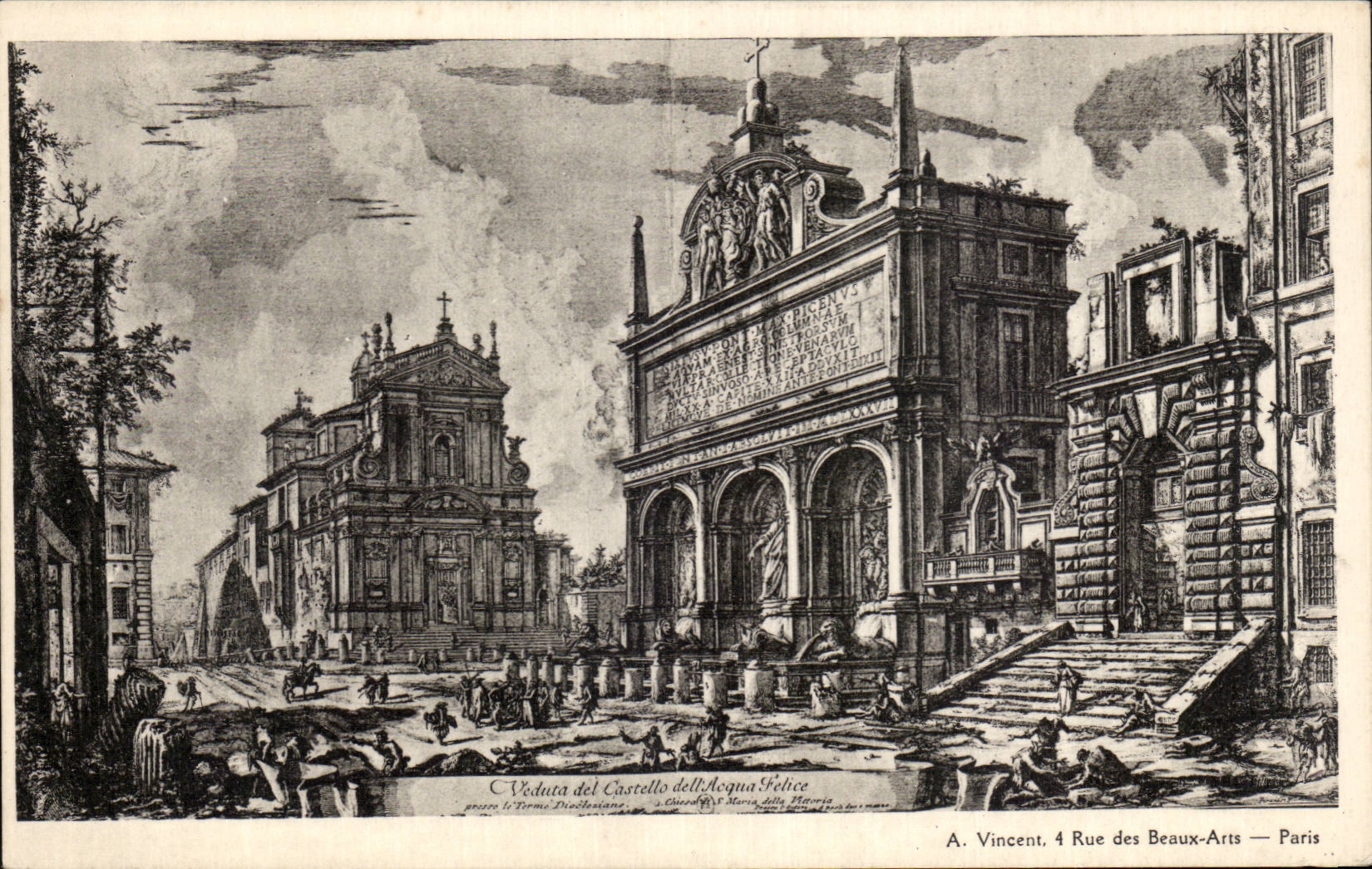 CPA Seen artistic Paris Street of Beautiful arts