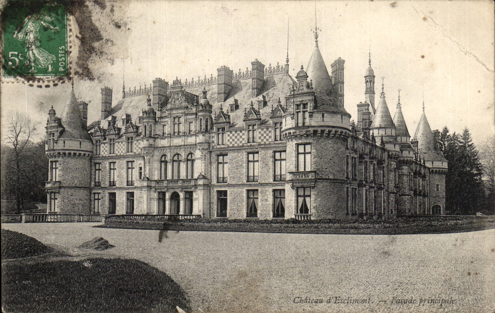 CPA Castle of Esclimont principal Frontage