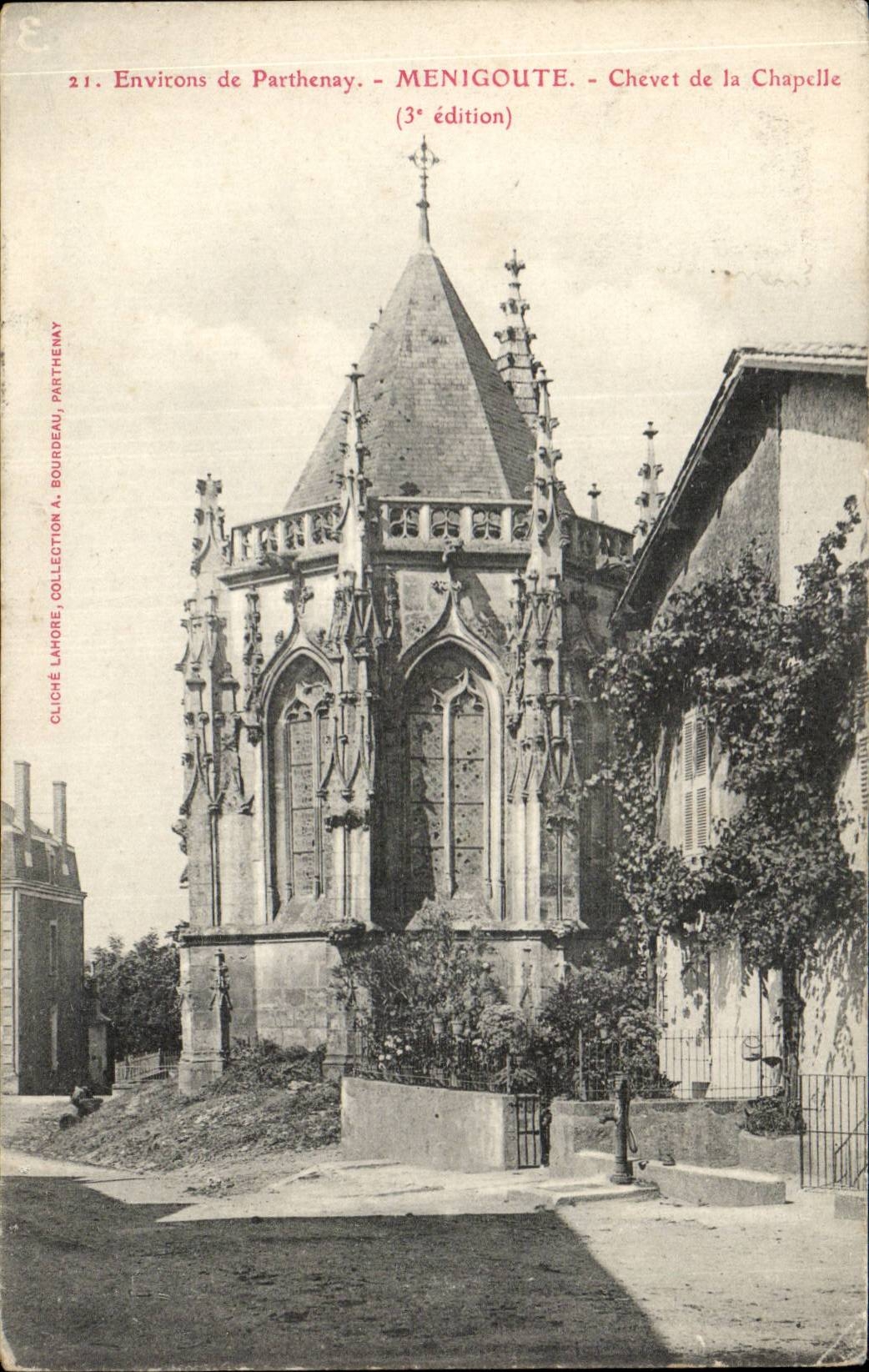 CPA Umlagerungen Parthenay Menigoute des Kopfendes der Wolbung