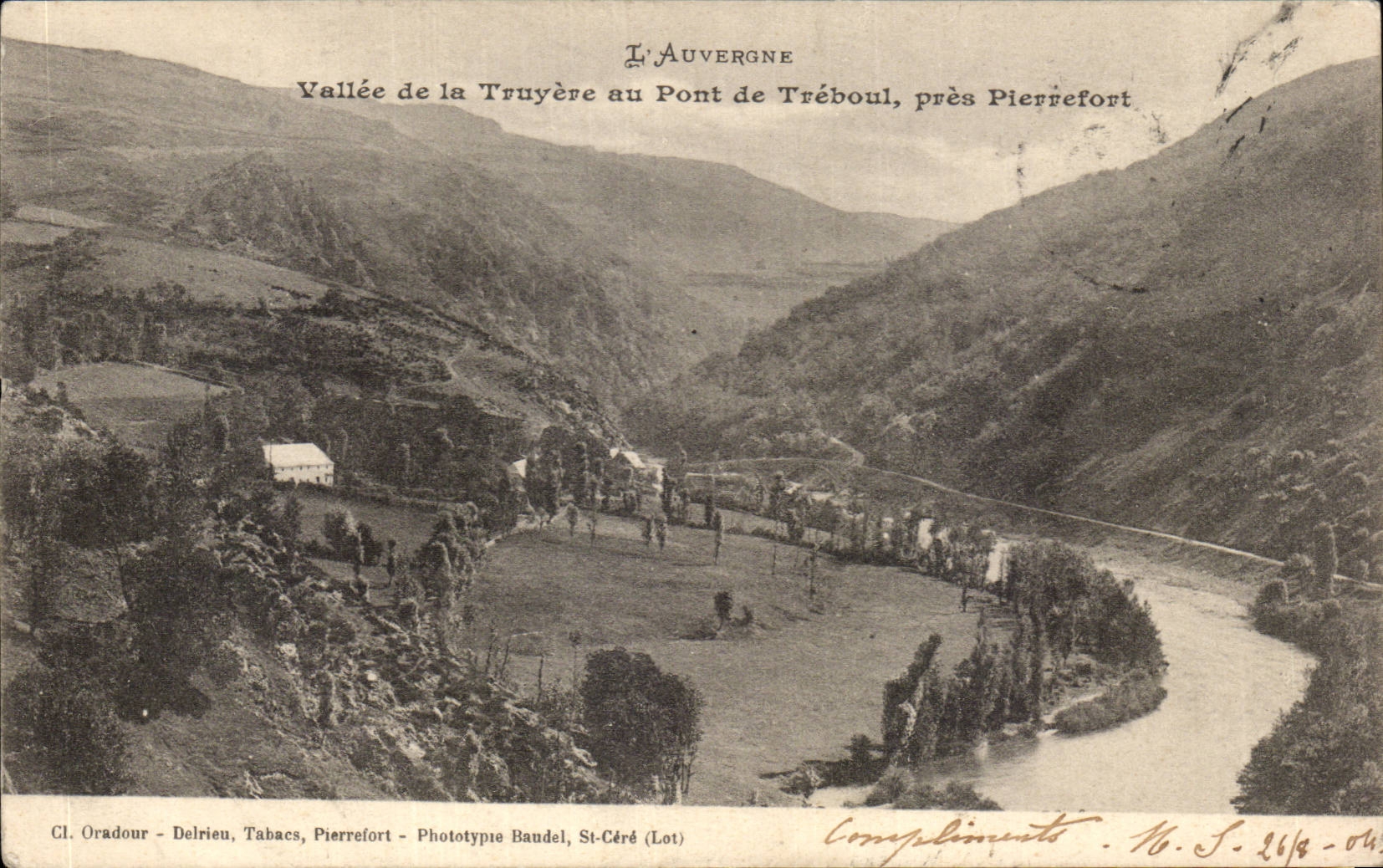 CPA Auvergne Valley of Truyere to the bridge of Treboul close Pierrefort