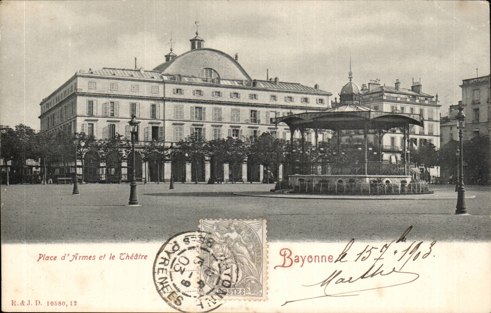 CPA Bayonne Places of weapons and the theater