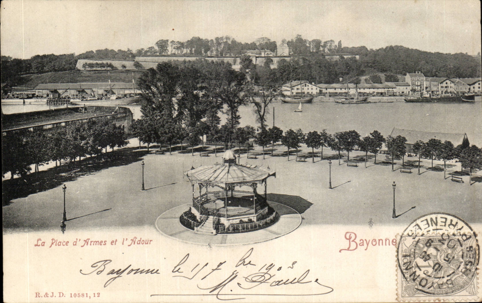 CPA Bayonne Places of weapons and Adour