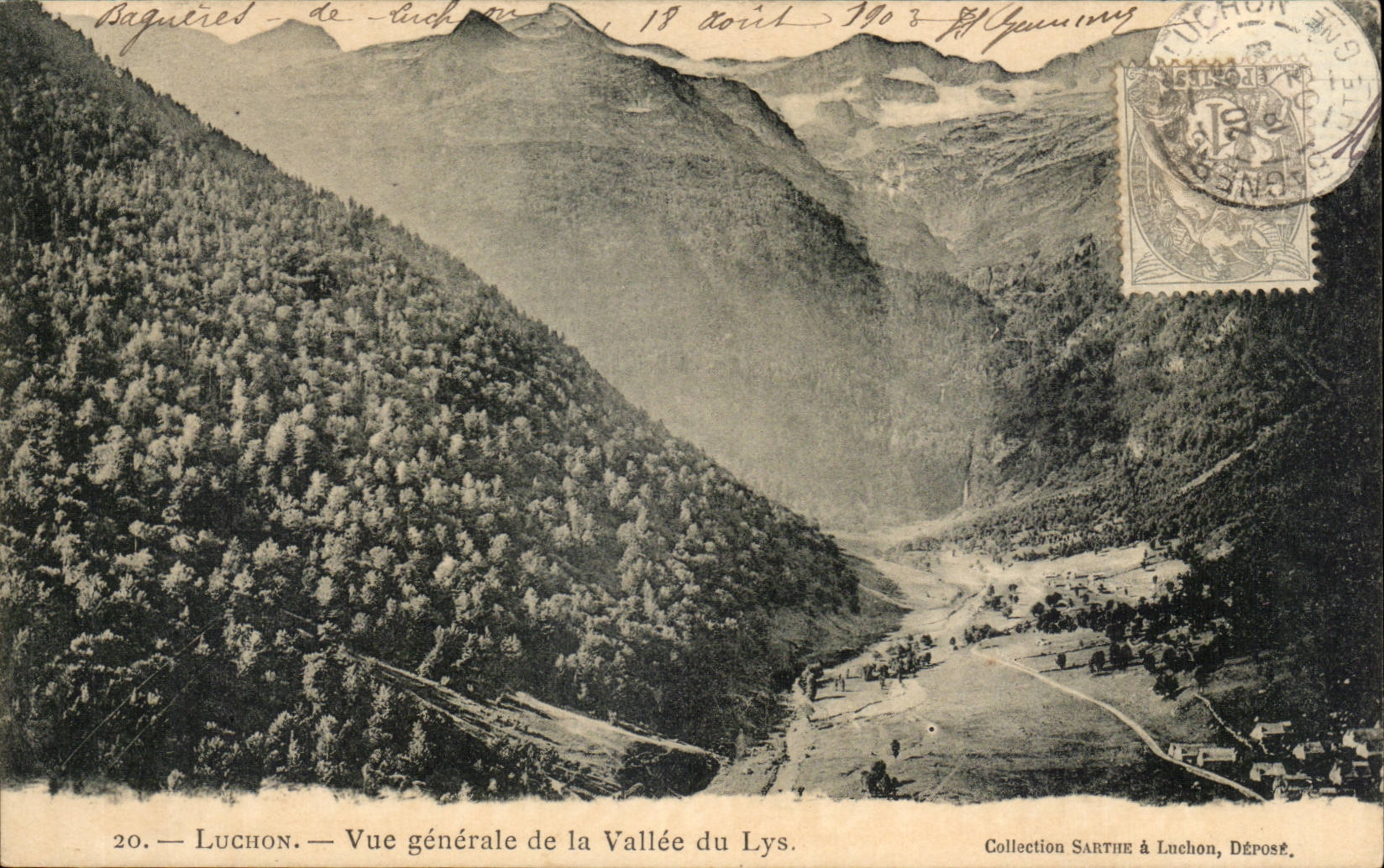 CPA Luchon View of the valley of the Lily
