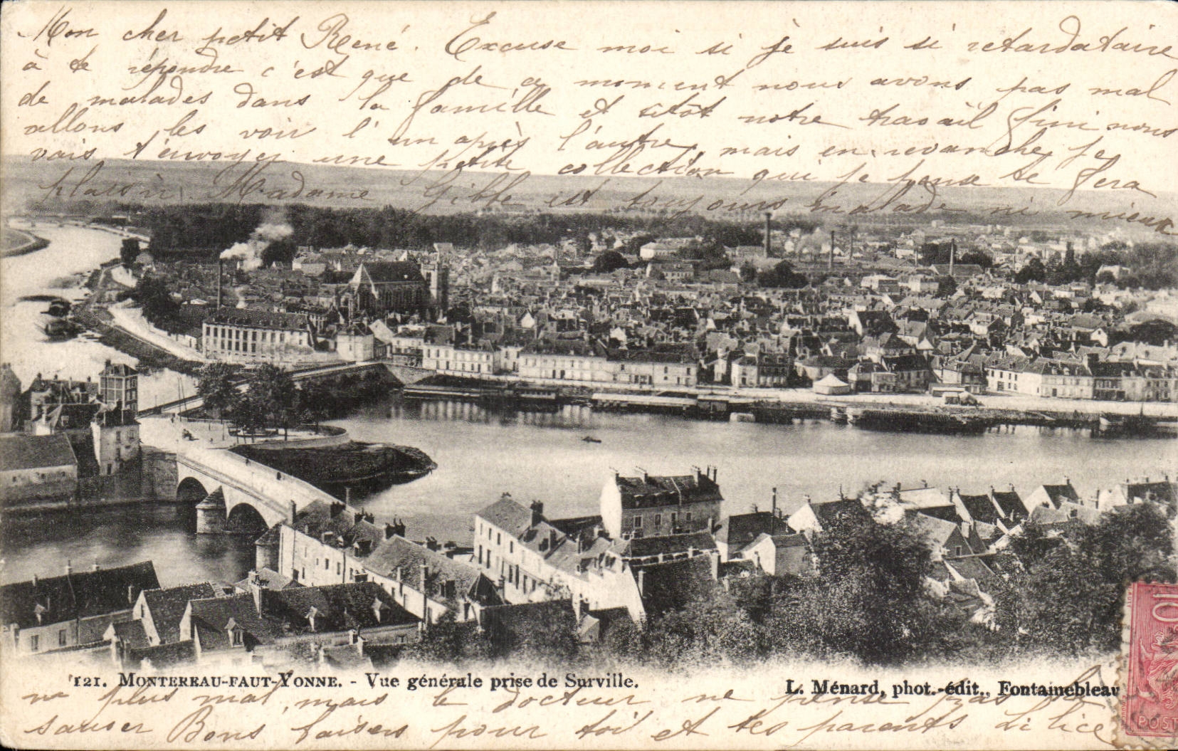 CPA Montereau on Yonne View taken of Surville