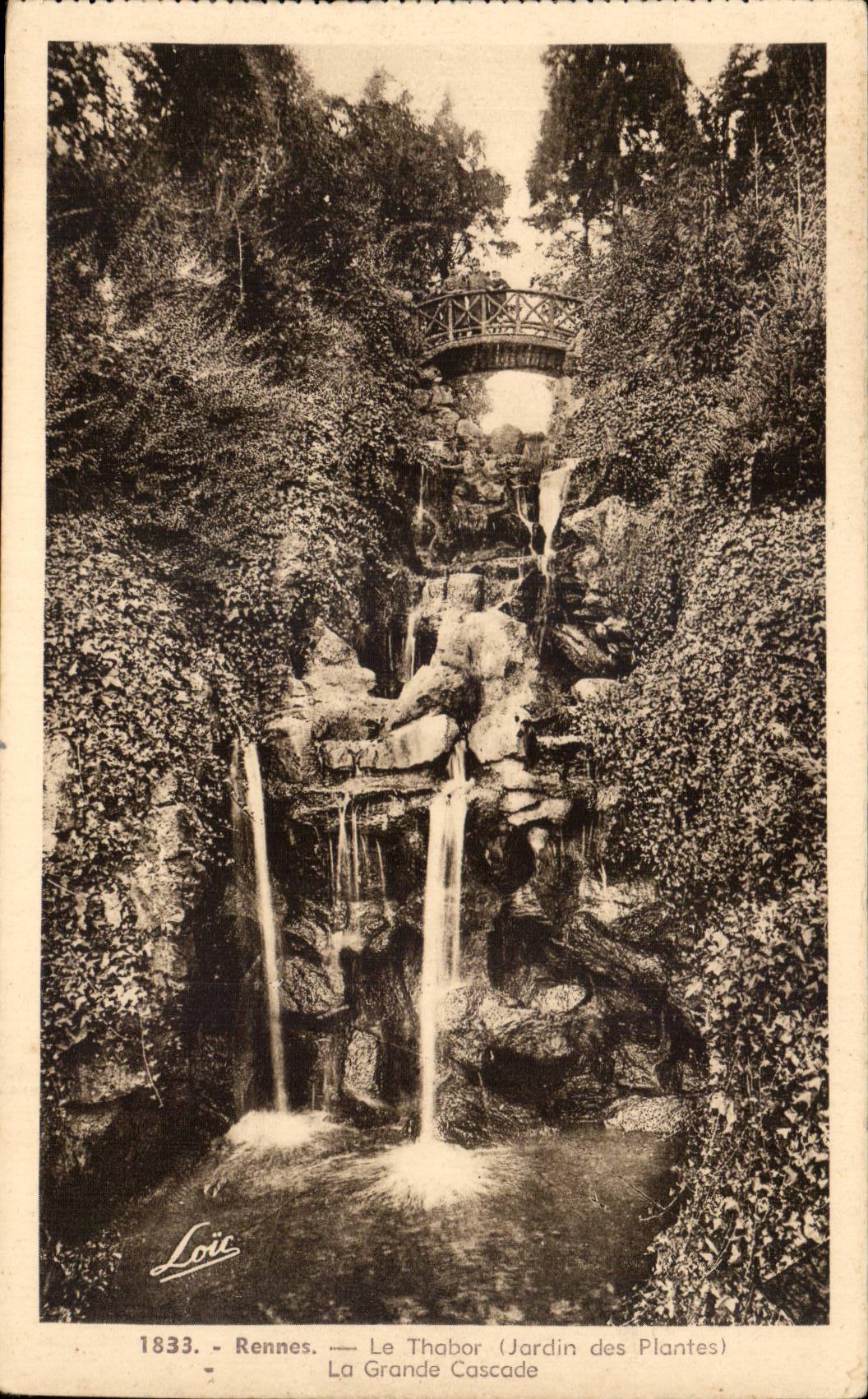 CPA Rennes Le Thabor Jardin des plantes La grande cascade