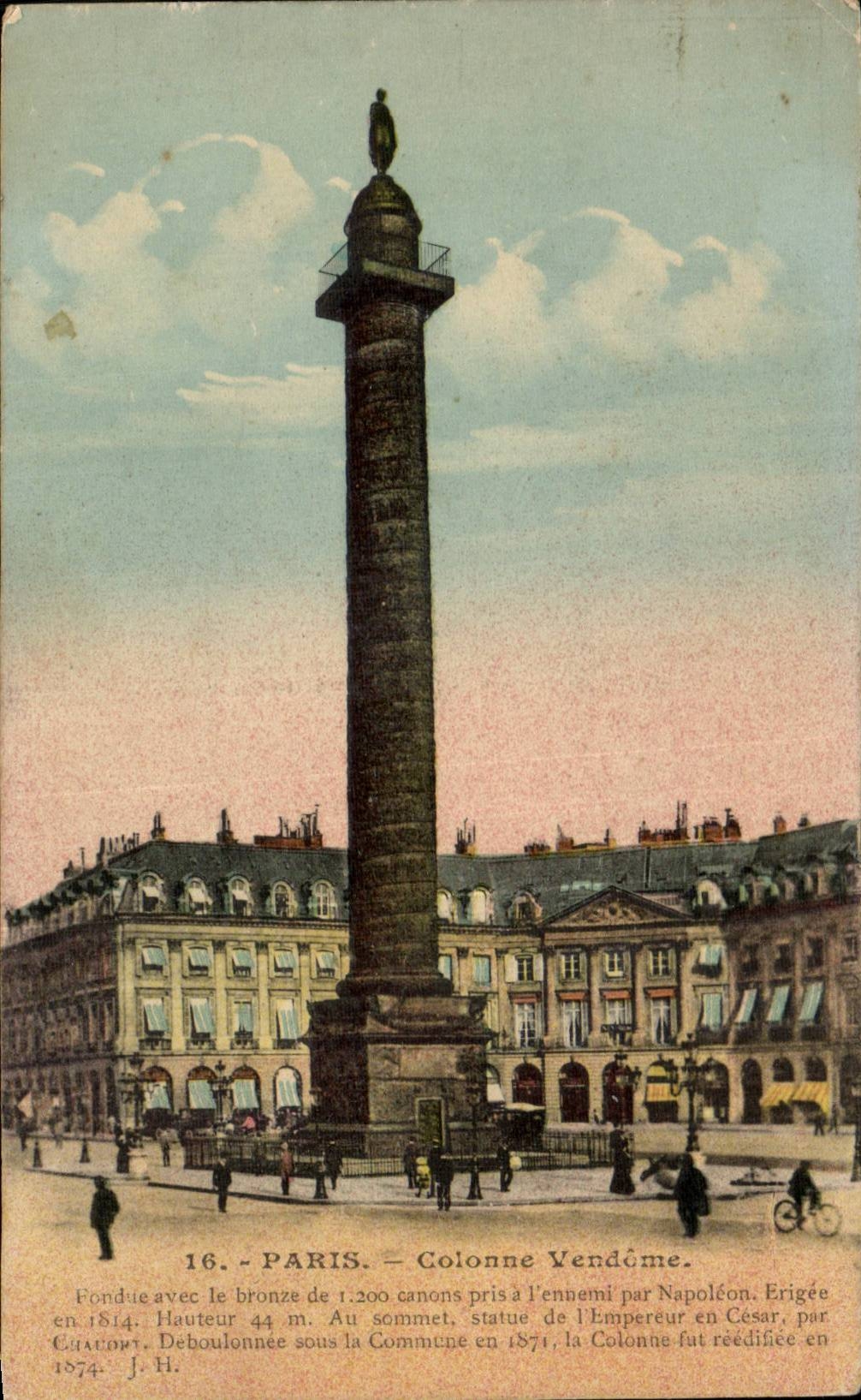 CPA Paris Vendome Column