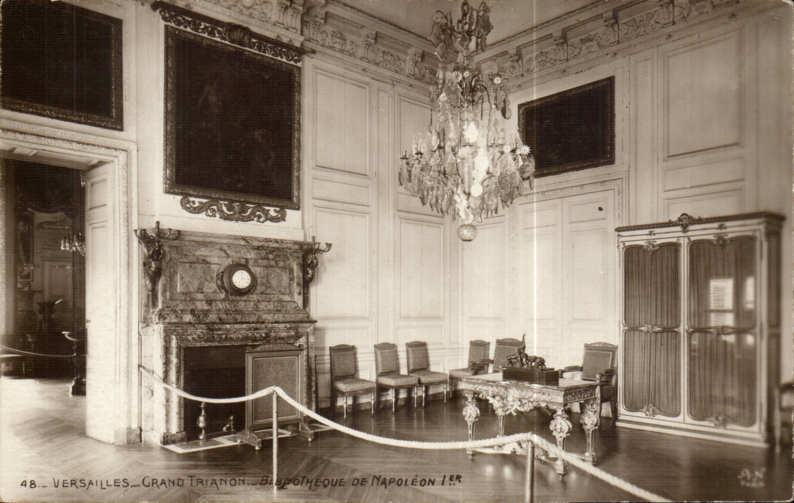 CPA Versailles Large Trianon Library of Napoleon 1st library