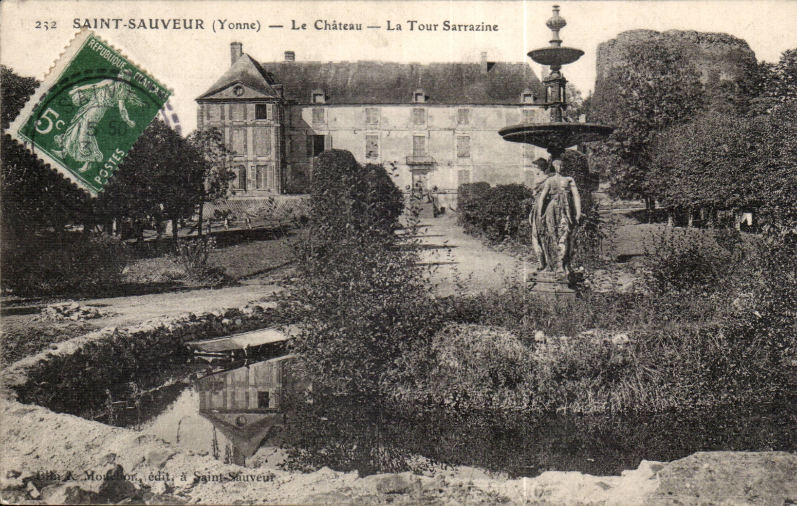 CPA Saint Saver the castle the Sarrazine tower