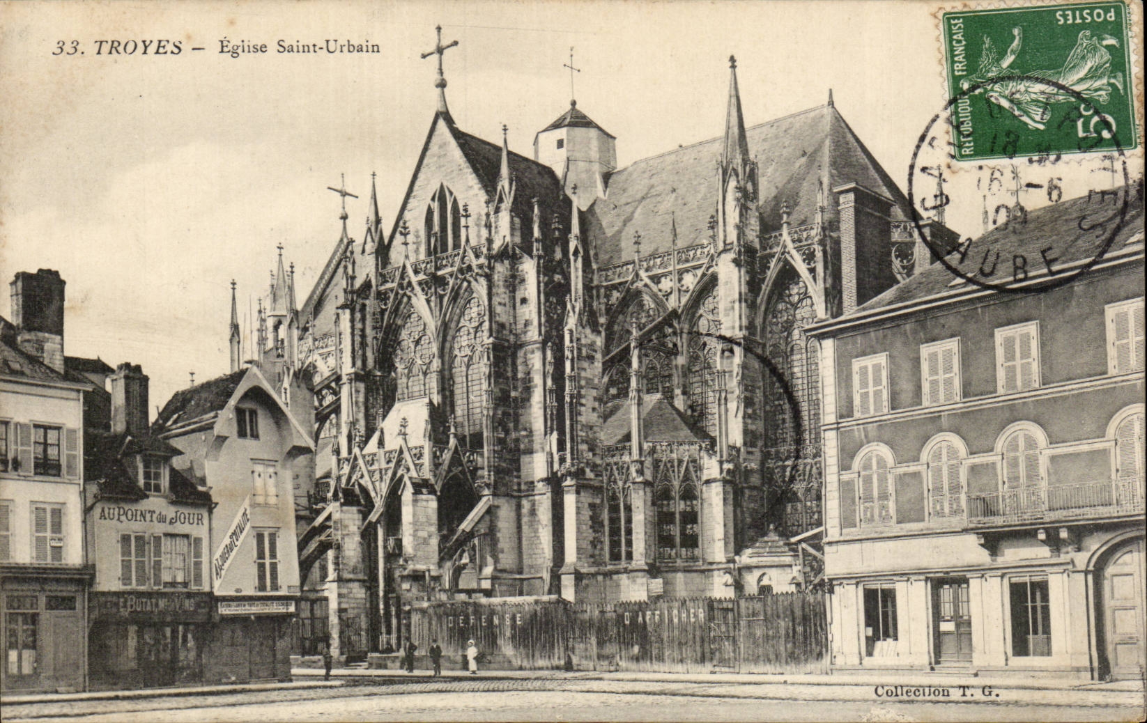 CPA TRoyes Church Saint Urbain