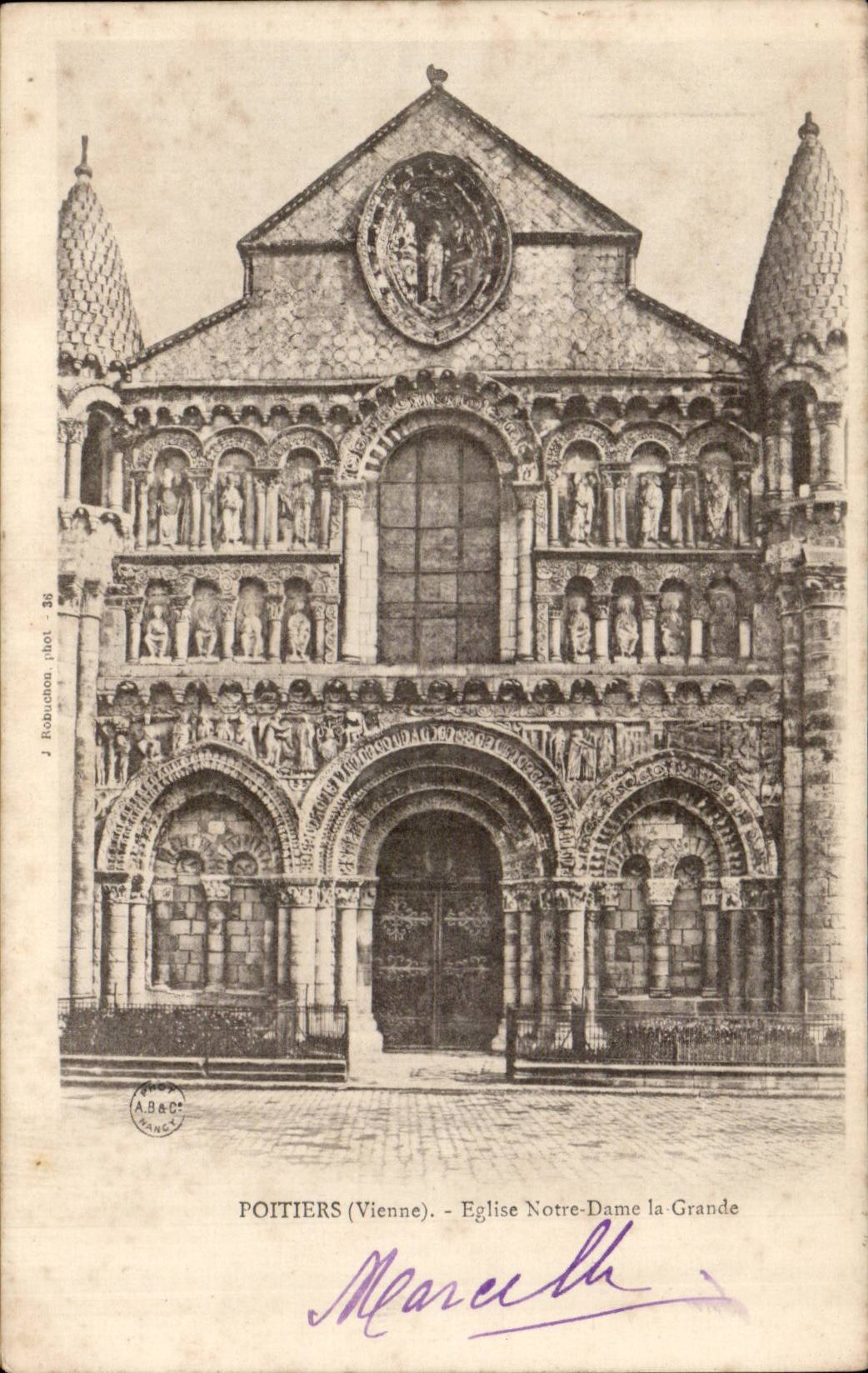 CPA Poitiers Church Notre Dame la grande