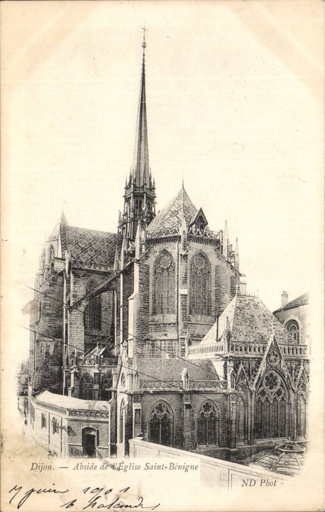 CPA Dijon Apse of the church Saint Benign