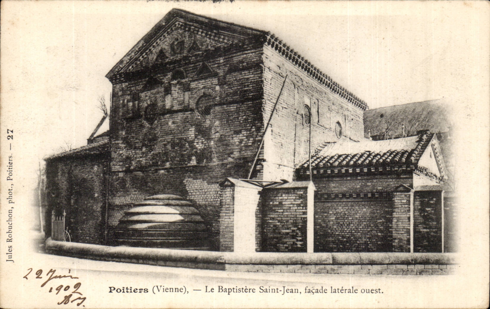 CPA Poitiers the Baptistry Saint Jean western side wall