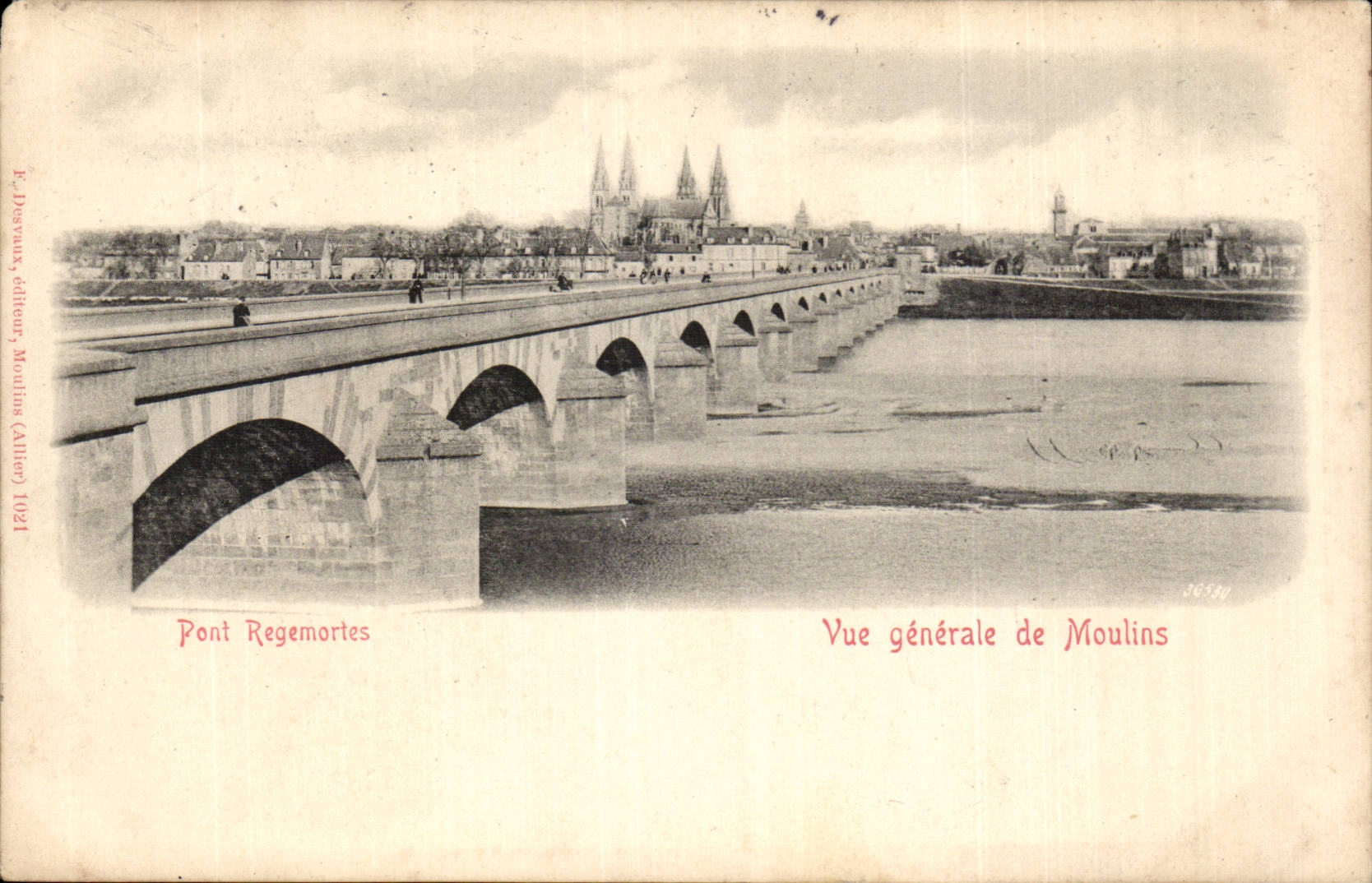 CPA View of Moulins Regemortes Bridge