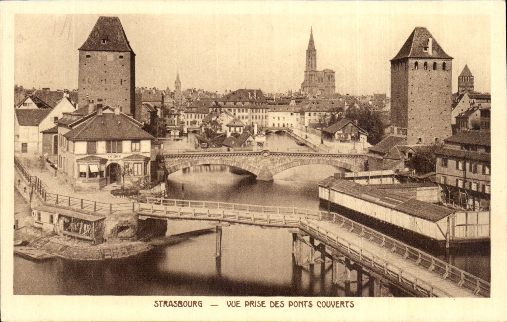 Strasbourg CPA Seen from of the covered bridges