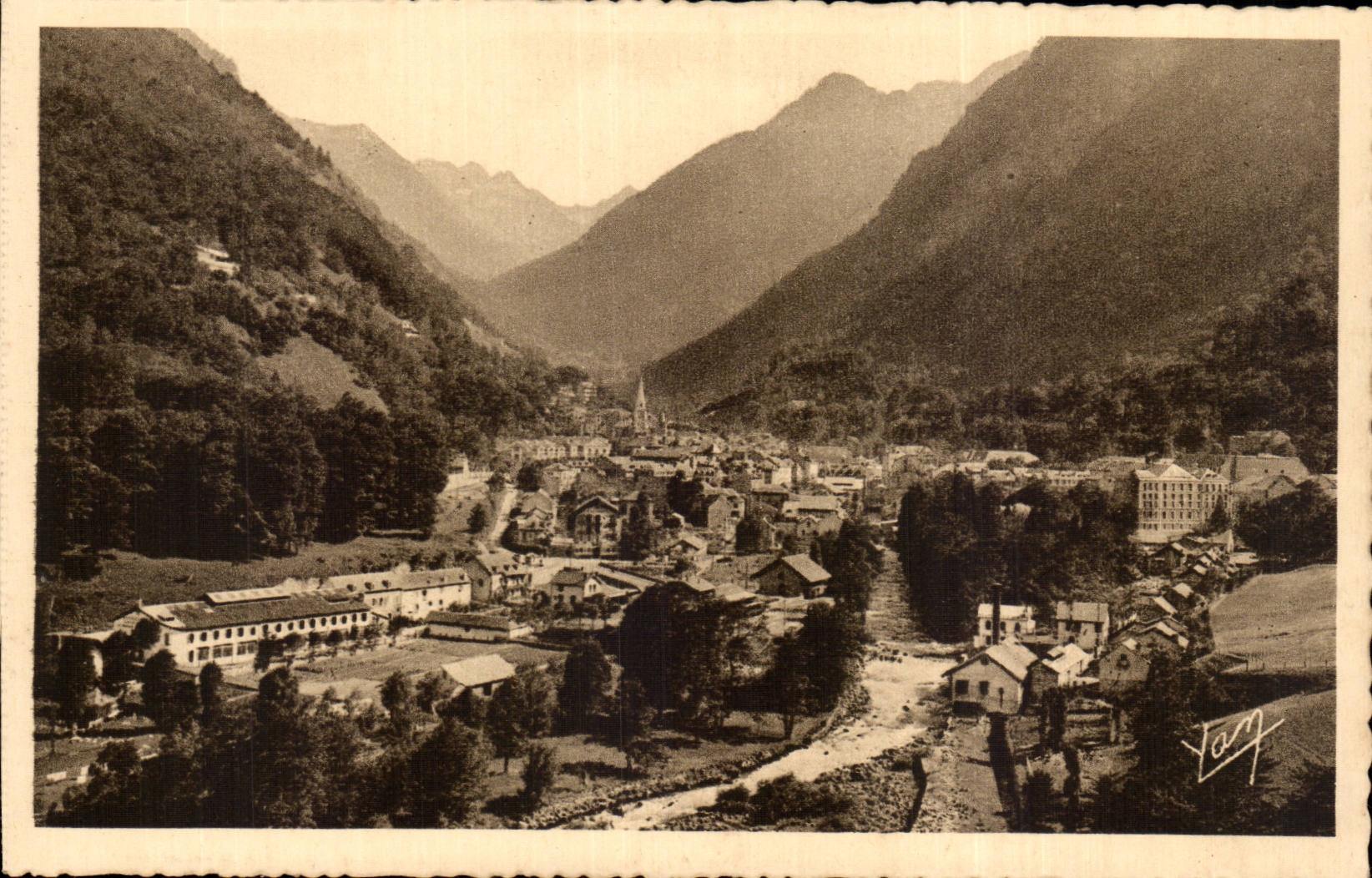 Das Pyrenees CPA Cauterets gesehene genereale Raillere hohe Tal der Lutour Brucke von Spanien Gaube Marcadau