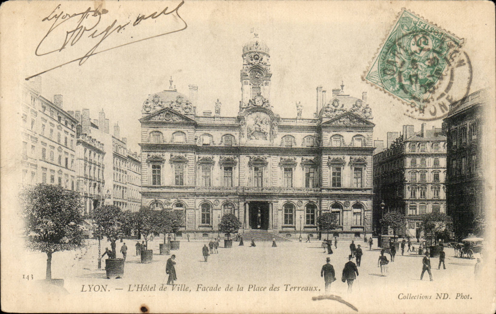 CPA Lyon Town hall FACA of the place of the Composts