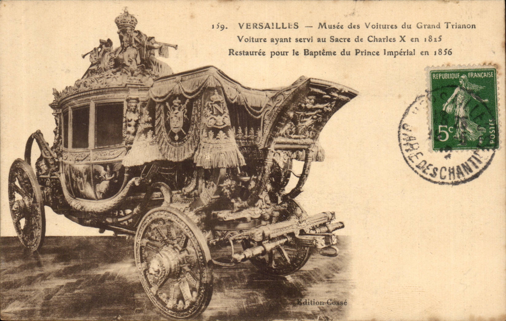 CPA Versailles Musee of the cars of Large Trianon Conveys having been used with the sacring as Charles X in 1825