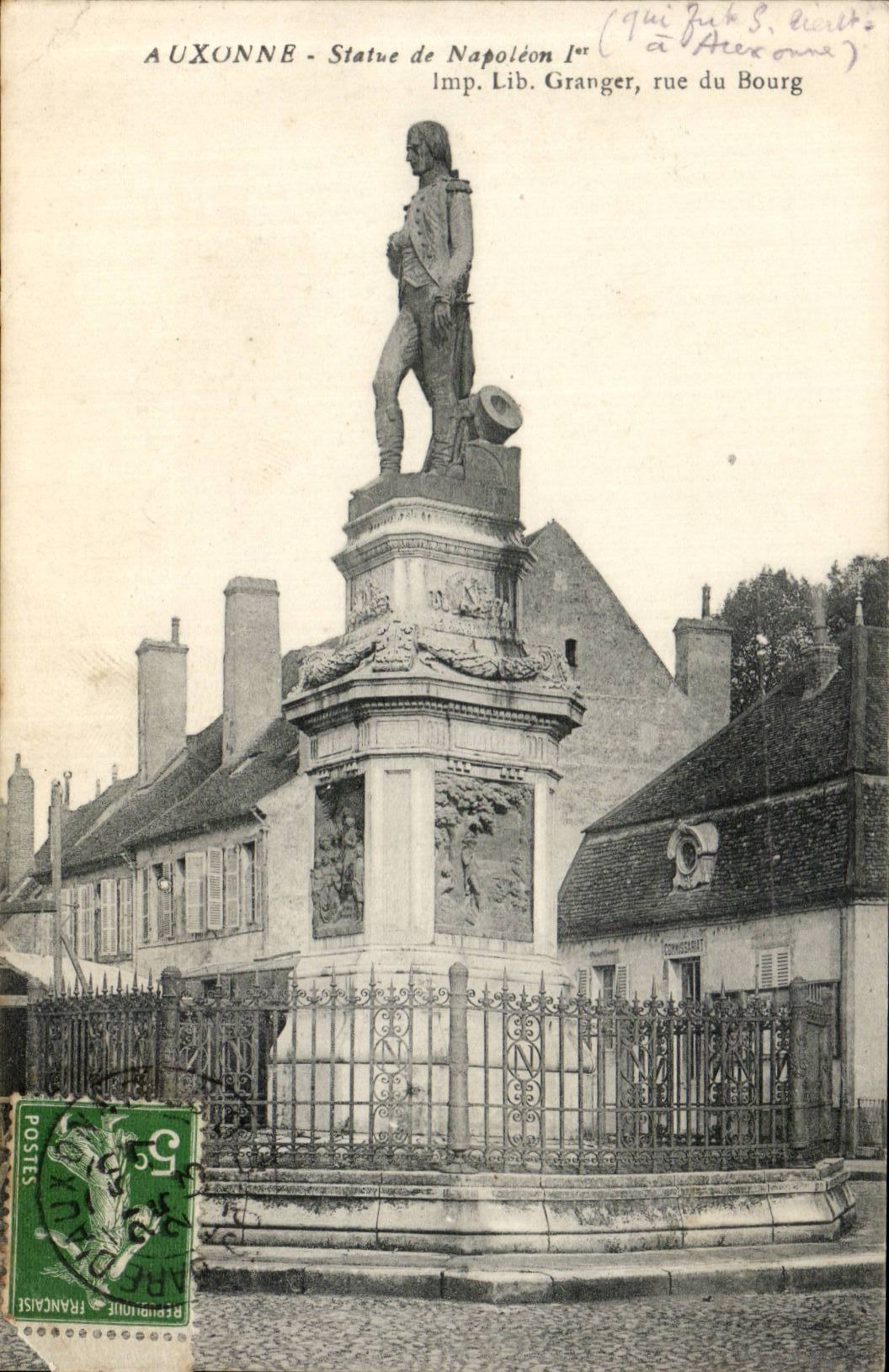 CPA Auxonne Statue of Napoleon 1st
