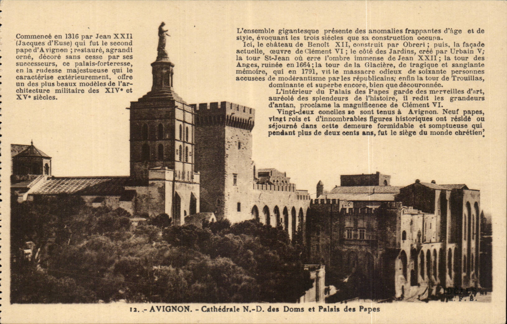 CPA Avignon Kathedrale von Doms und Gaumen der Papste