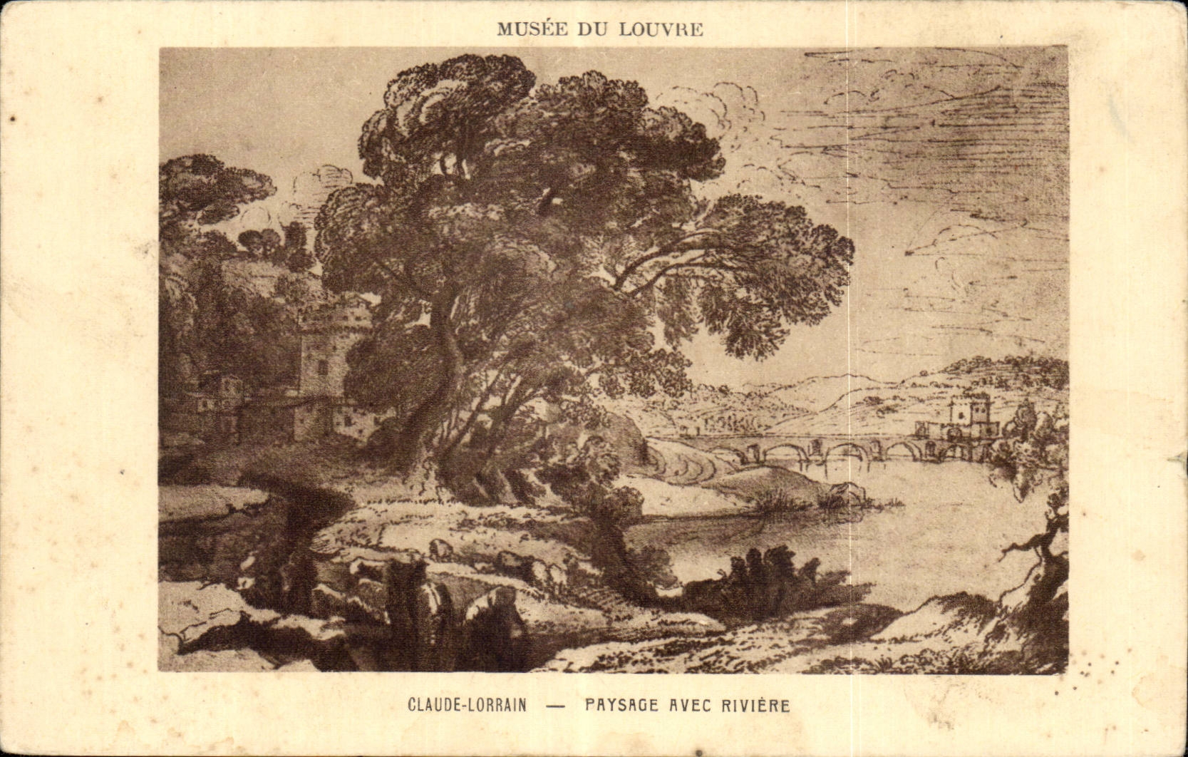 CPA Paris Musee du louvre Claude Lorrain Paysage avec riviere