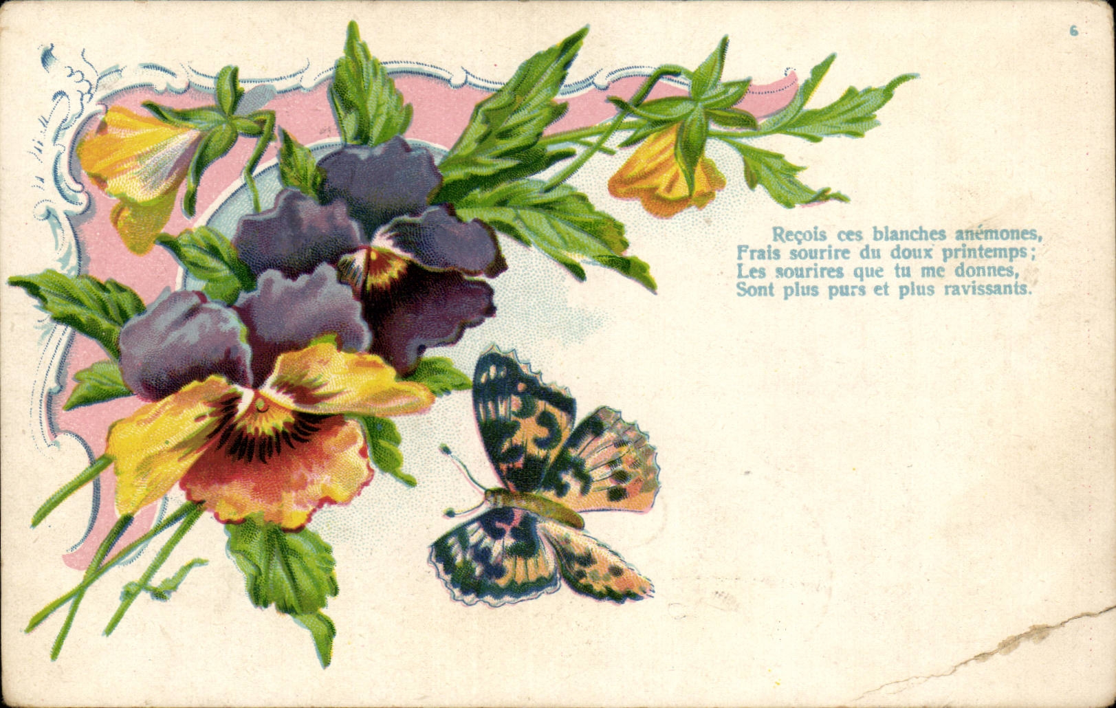 CPA Phantasie bluht Schmetterlings-Schmetterling