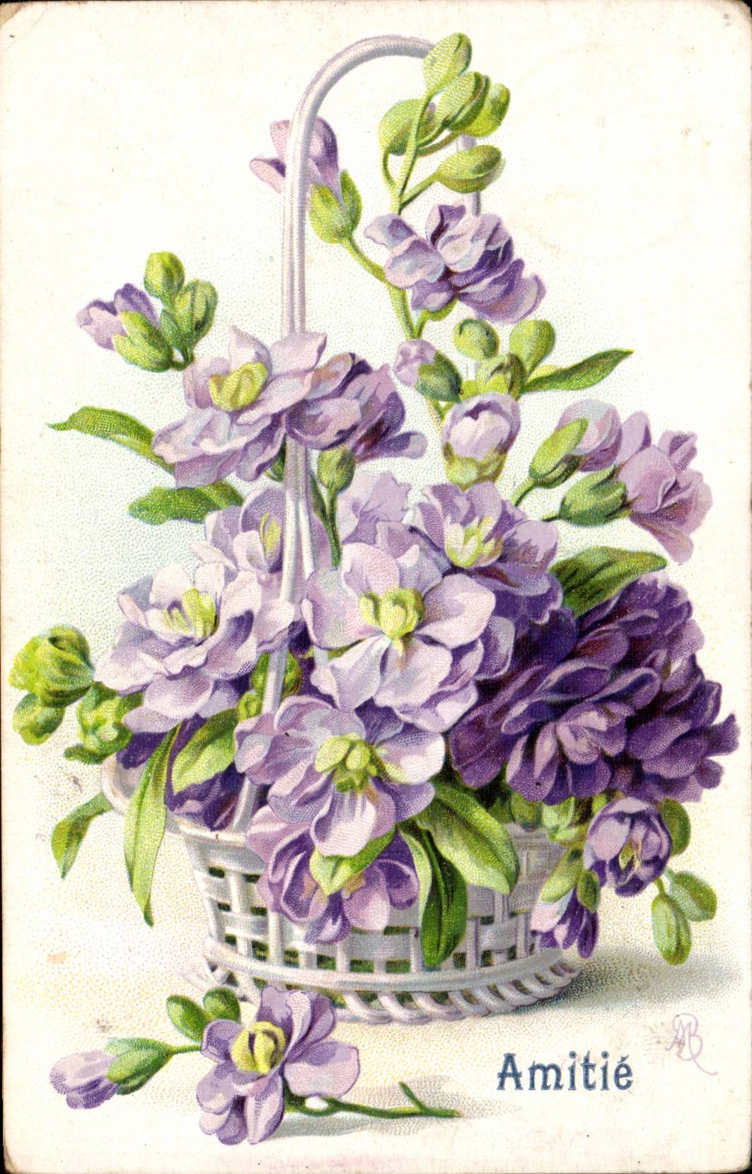 CPA Phantasie bluht Freundschaft