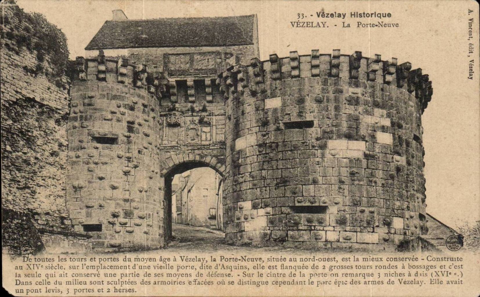 CPA Vezelay the New Gate