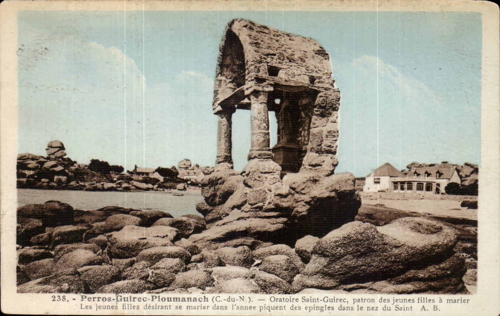 CPA Perros Guirec Ploumanach Oratoire Saint Guirec owner of the girls has to marry