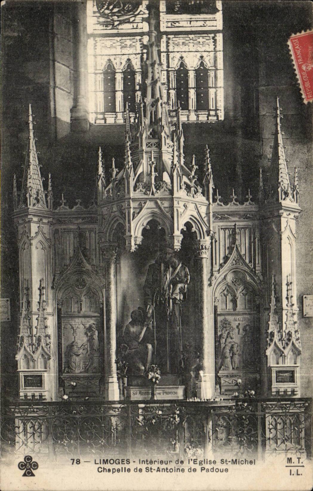 CPA Interior Limoges of the church St Michel Vault of St Antoine de Padoue