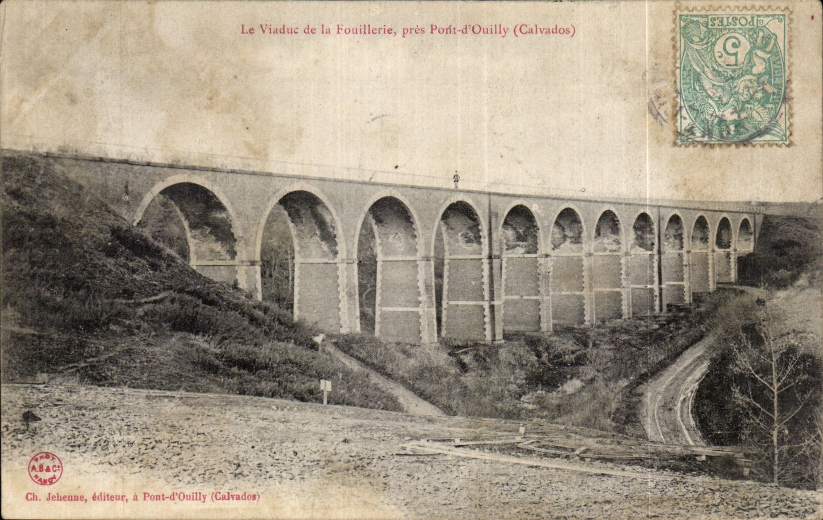 CPA the viaduct of Fouillerie close Bridge d4ouilly