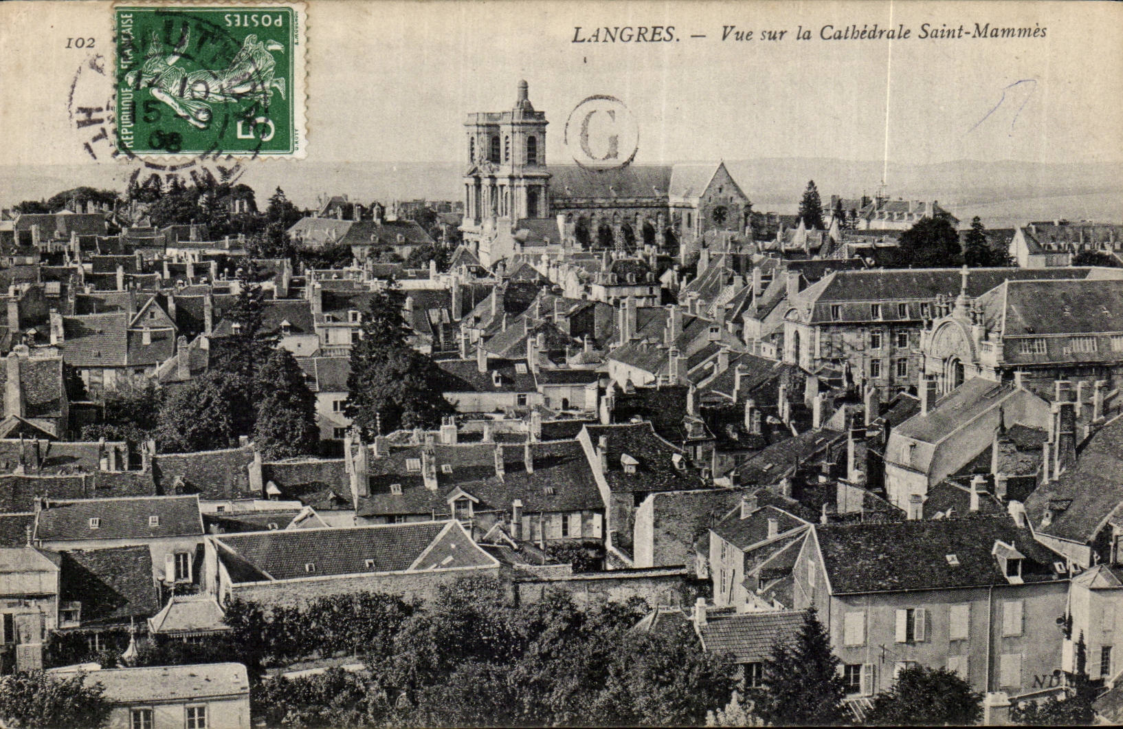 CPA Langres Seen on the cathedral Saint Mammes