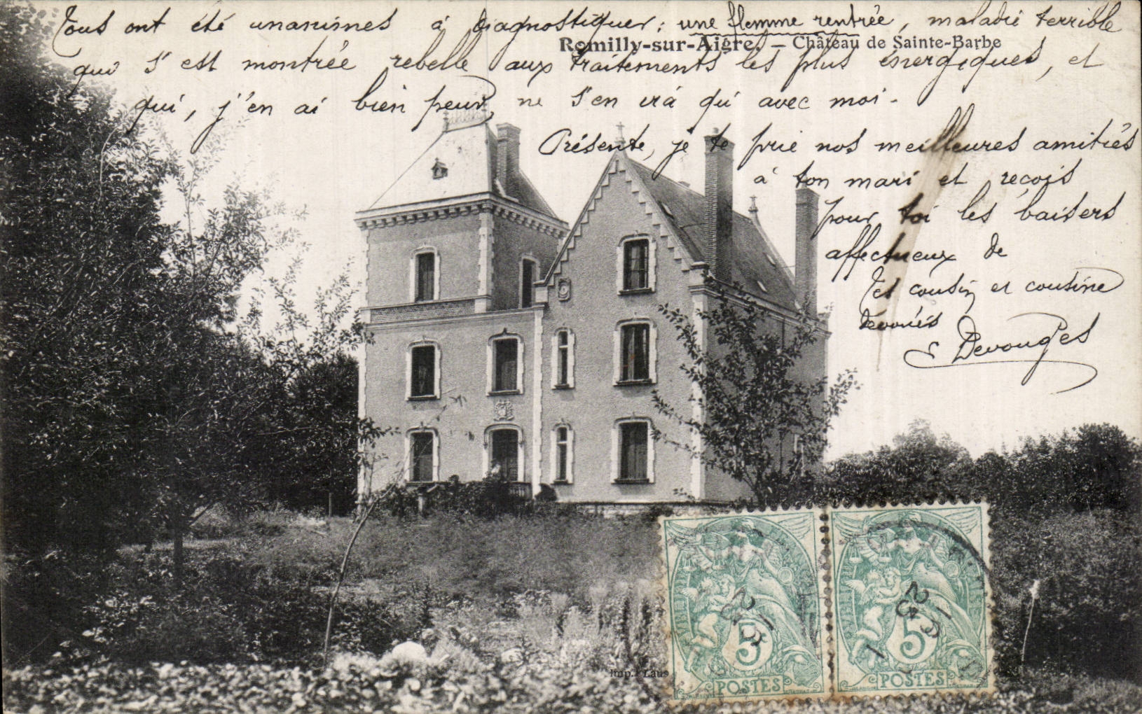 CPA Romilly auf Sauerkeit-Schloss Sainte des Widerhakens