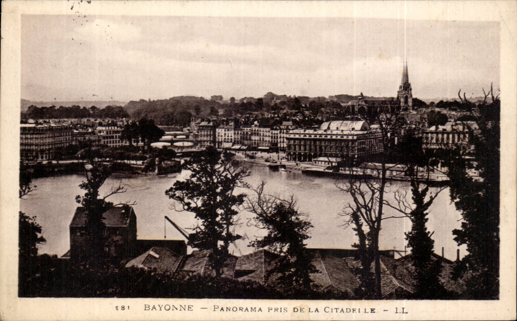 CPA Bayonne Panorama taken of the citadel