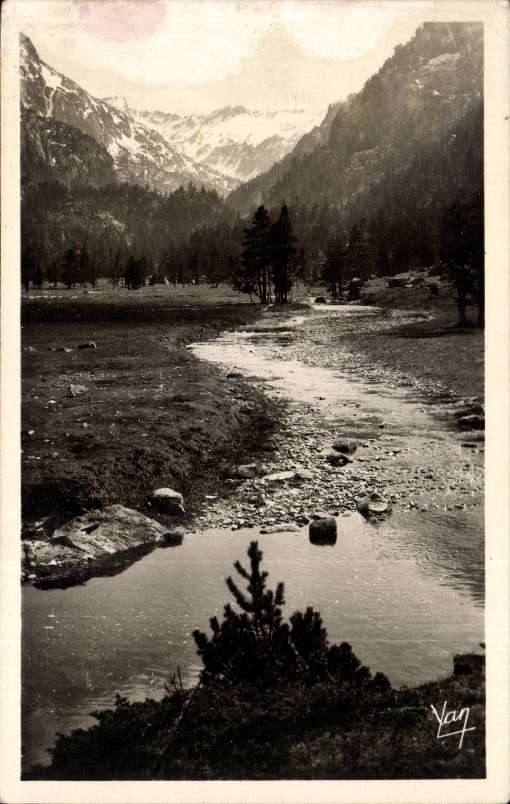 CPA Cauterets Tal von Marcadau die Platte von Cayan