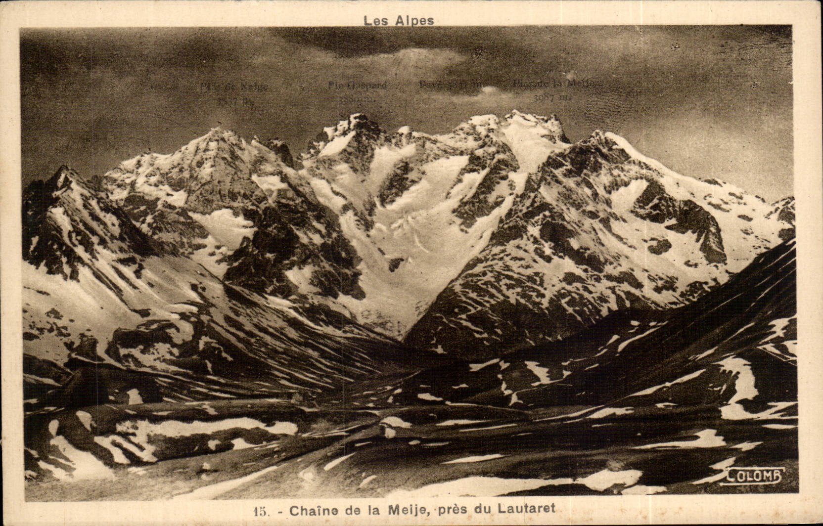 CPA verkettet meije nah an Lautaret