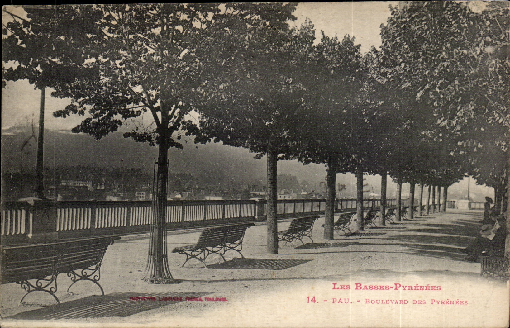CPA Pau Boulevard of the Pyrenees
