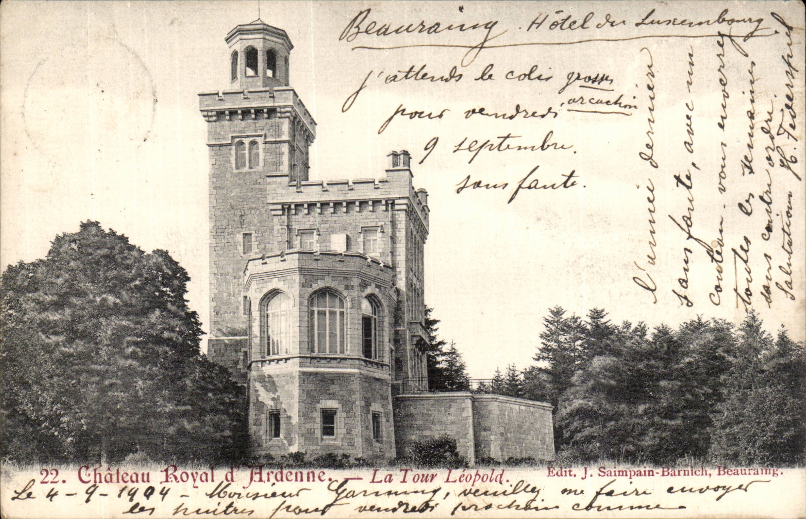 CPA royal Castle of Ardenne the tower leopold