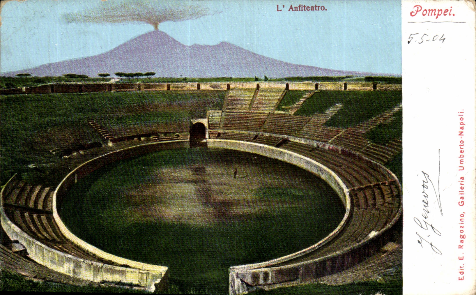 CPA Italy Italia Pompei the anfiteatro