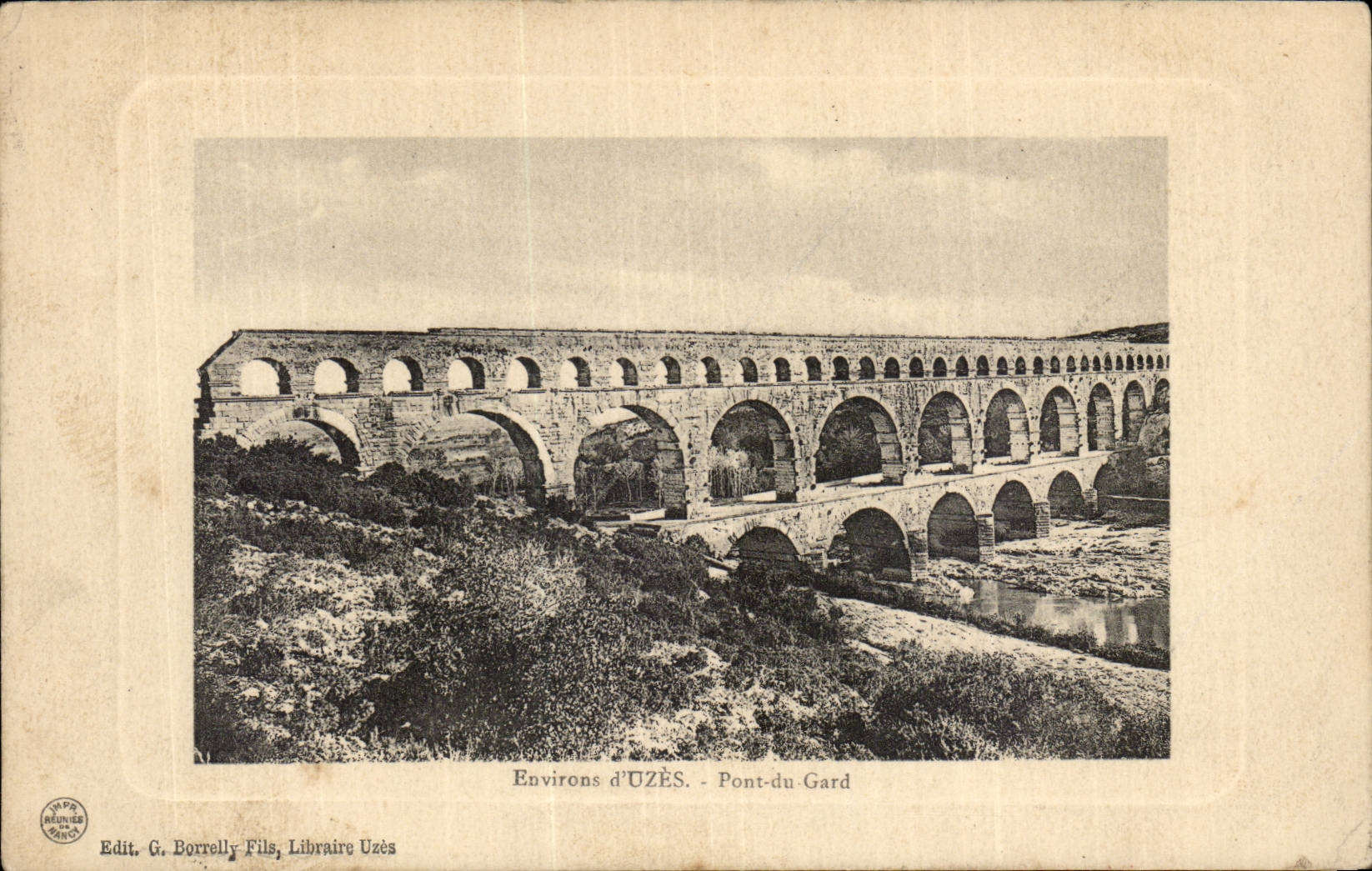 CPA Umlagerungen der Uzes Brucke von Gard