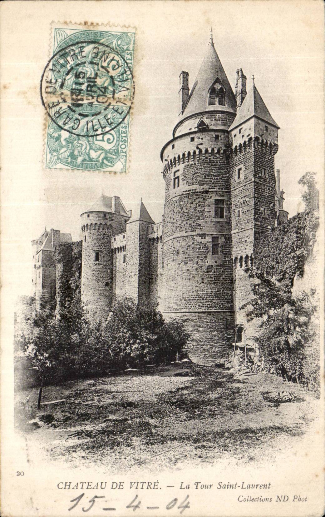 CPA Chateau de Vitre La tour Saint laurent